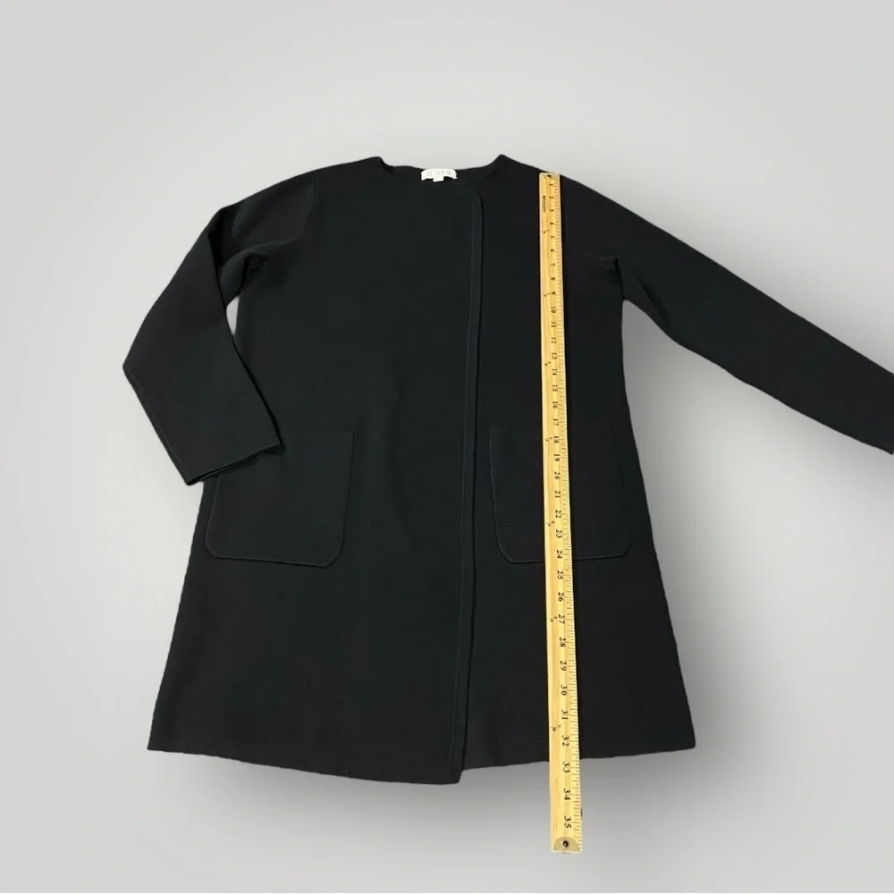 J.Crew Juliette collarless‎ sweater-blazer Sz S Black